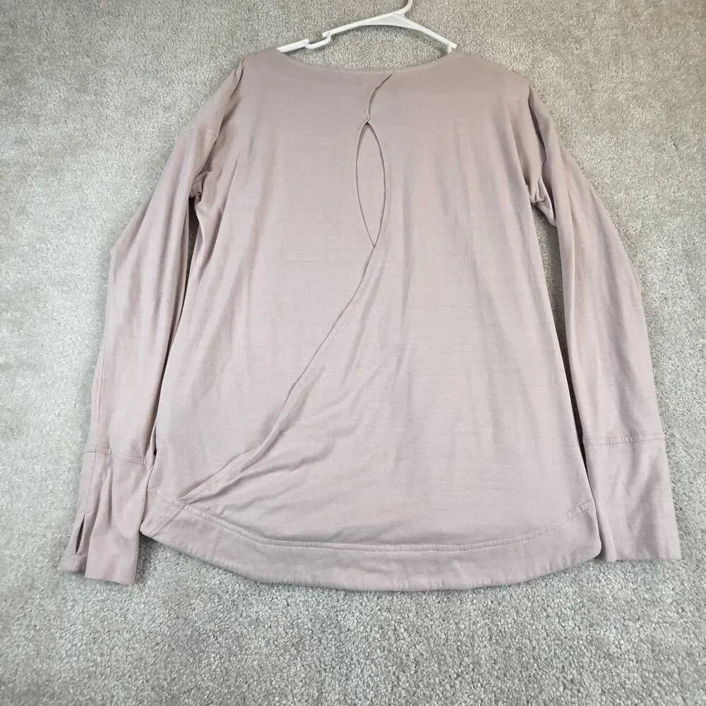 Kuhl Intent Women's Long Sleeve Open Back Top Size M Pink Workout - Picture 2 of 8